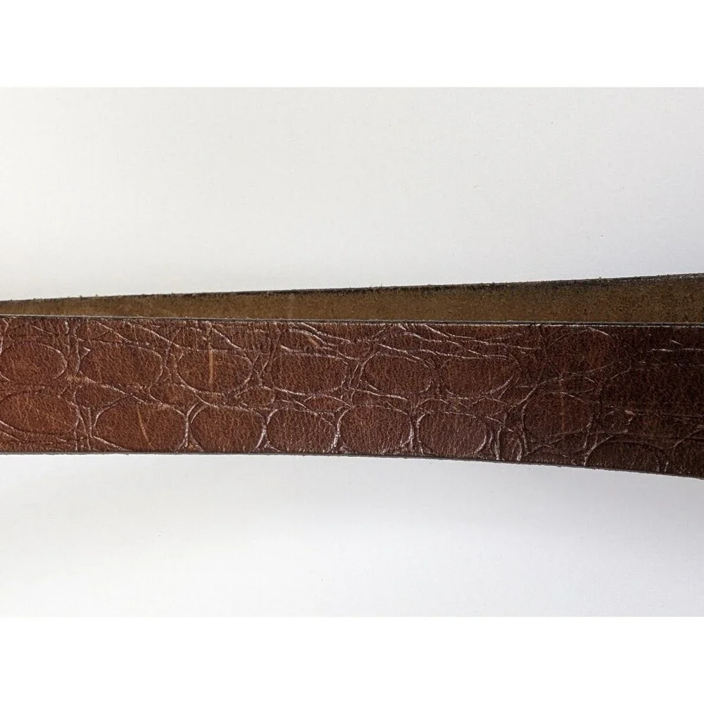 Men's Cognac Brown Genuine Harness Cowhide Leather Belt Made in USA Size 38/95